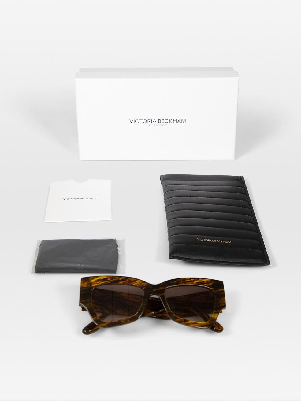 Victoria Beckham Translucent Horn Butterfly Sunglasses For Sale 5