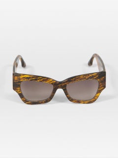 Victoria Beckham Translucent Horn Butterfly Sunglasses
