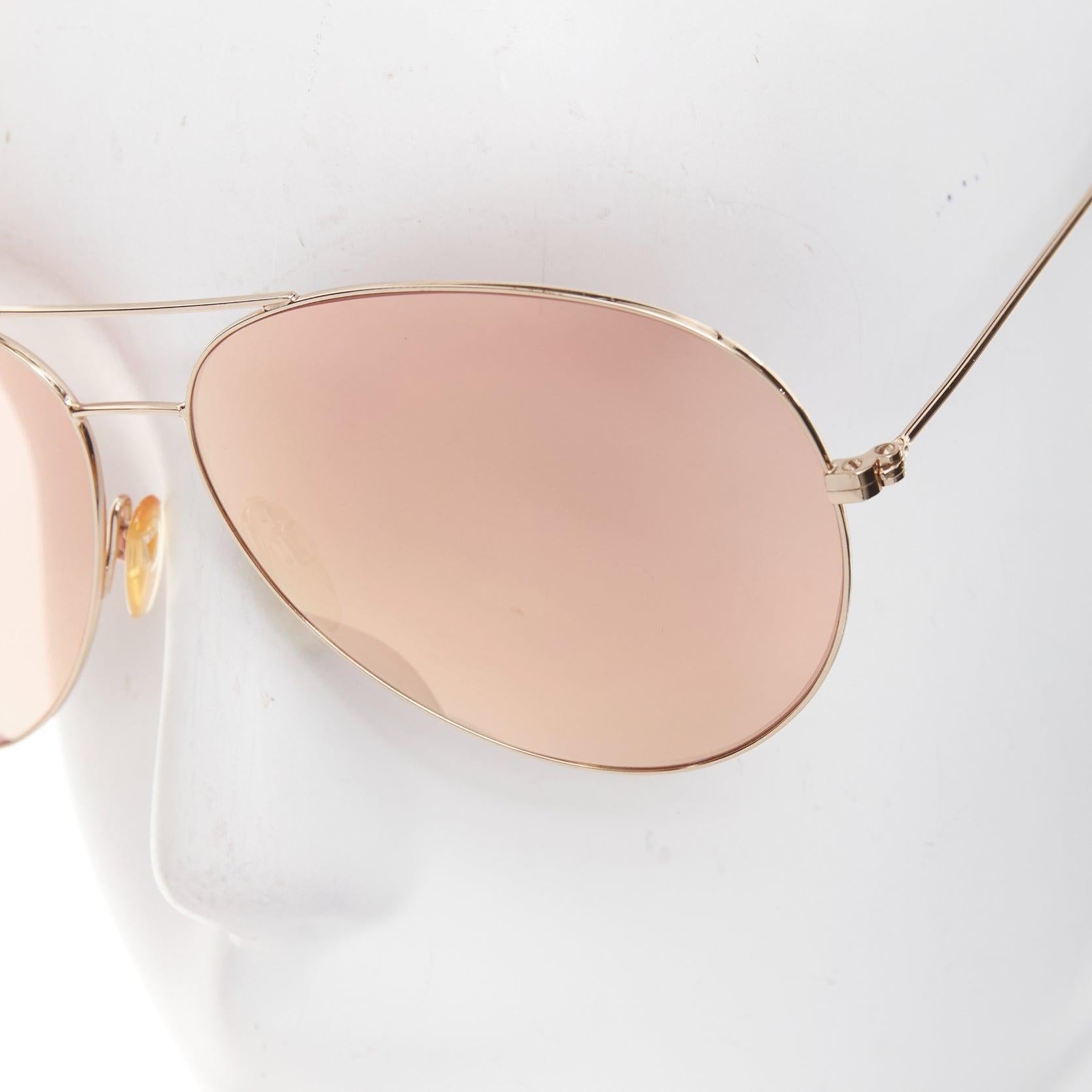 VICTORIA BECKHAM VB51 137 handmade mirrored lens pilot aviator sunglasses For Sale 1