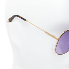 VICTORIA BECKHAM VBS133 C04 purple lens gold trim aviator sunglasses