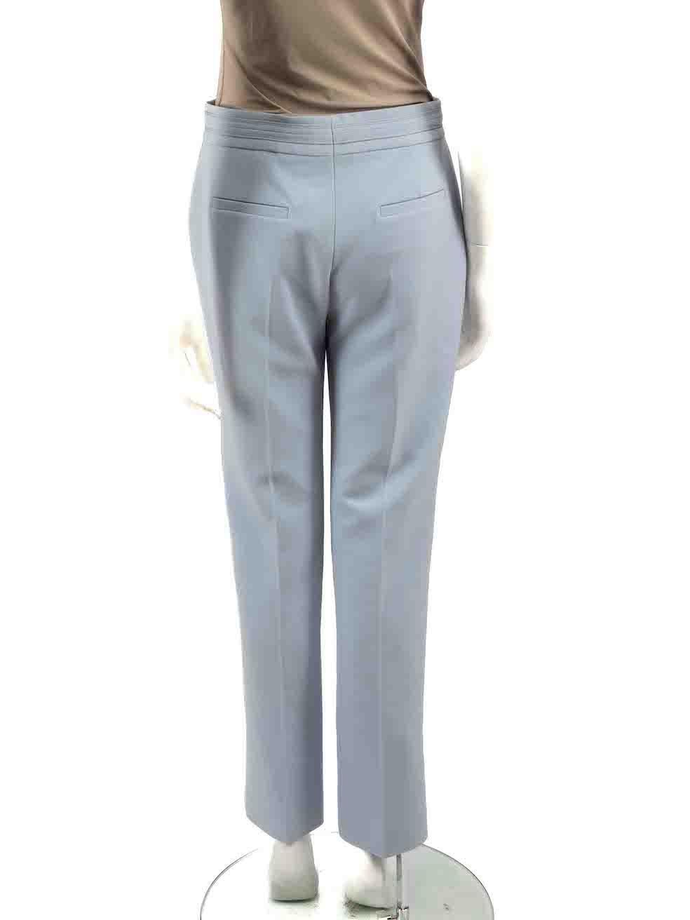 Victoria Beckham Victoria Victoria Beckham Blue Straight Trousers Size S In Good Condition For Sale In London, GB