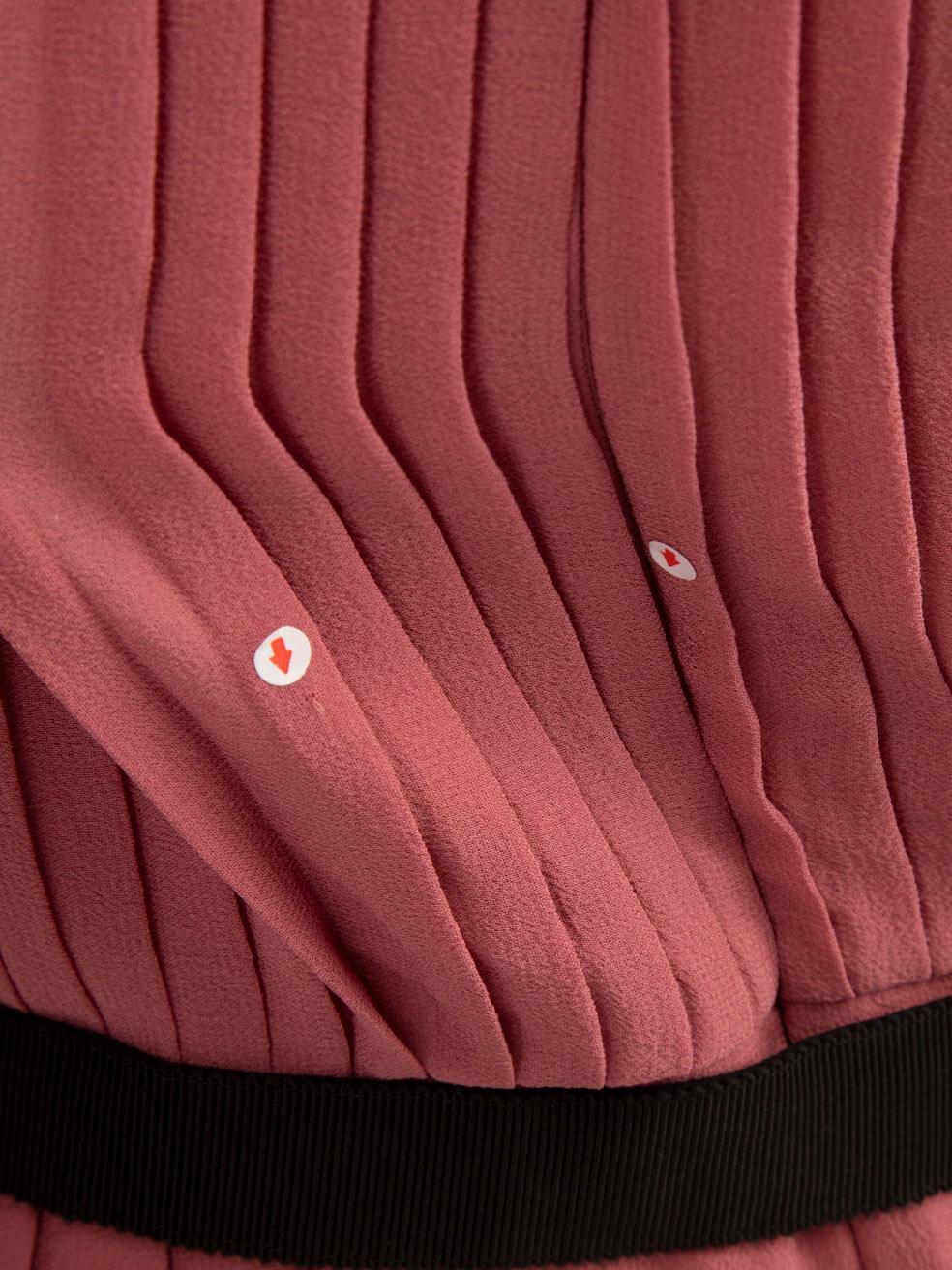 Victoria Beckham Victoria Victoria Beckham Pink Pleated Panel Dress Size L For Sale 3