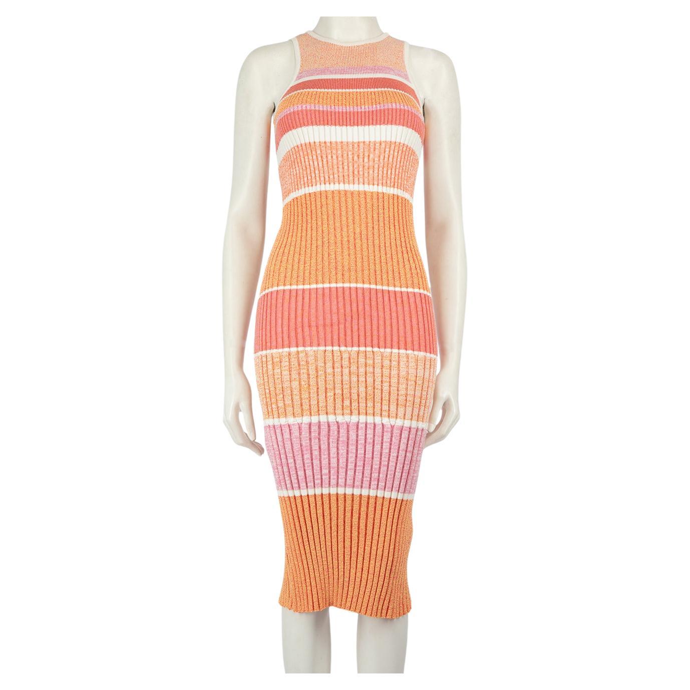 Victoria Victoria Beckham - Vestito in maglia a coste con motivo a righe - taglia S in vendita