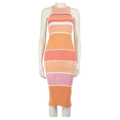 Victoria Beckham Victoria Victoria Beckham Stripe Pattern Rib Knit Dress Size S