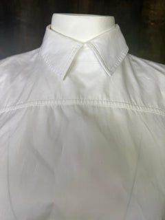 Victoria Beckham White Cotton Top Blouse, Size 6