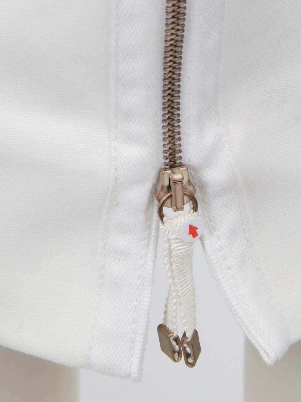 Victoria Beckham - Robe blanche à motifs géométriques, taille M Bon état - En vente à London, GB