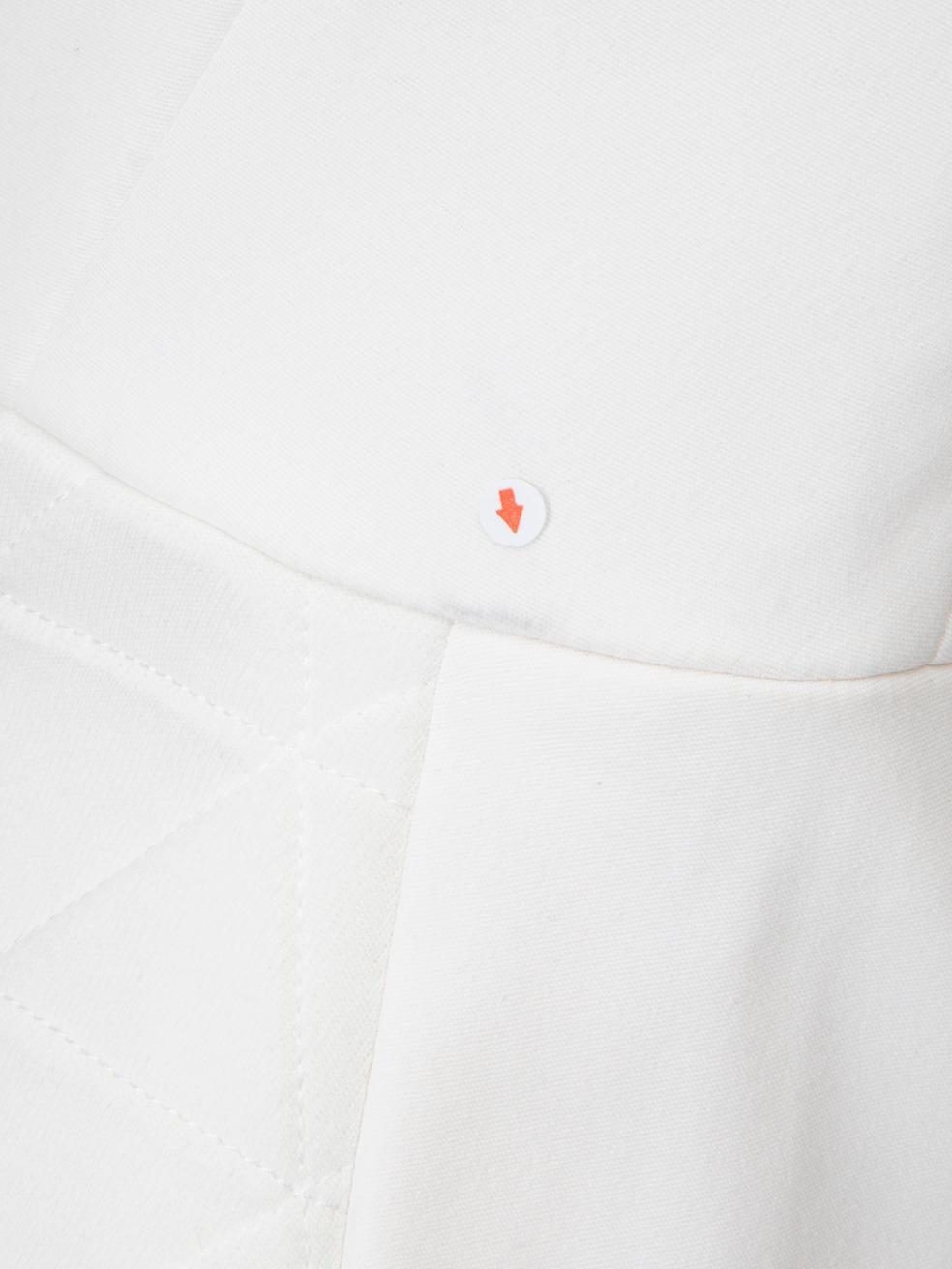 Victoria Beckham - Robe blanche à motifs géométriques, taille M en vente 1