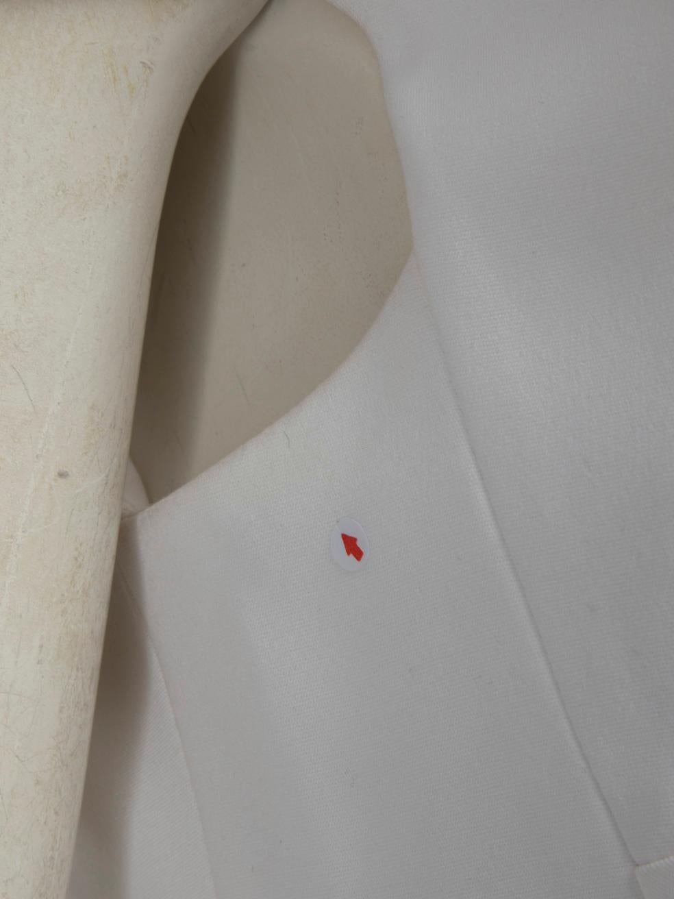 Victoria Beckham - Robe blanche à motifs géométriques, taille M en vente 3