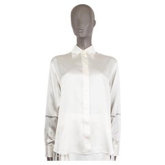 VICTORIA BECKHAM white SATIN Button Up Shirt S