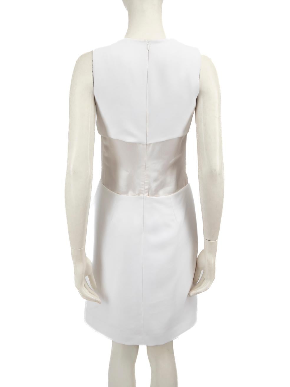 Gray Victoria Beckham White Twisted Cut Out Dress Size XS For Sale