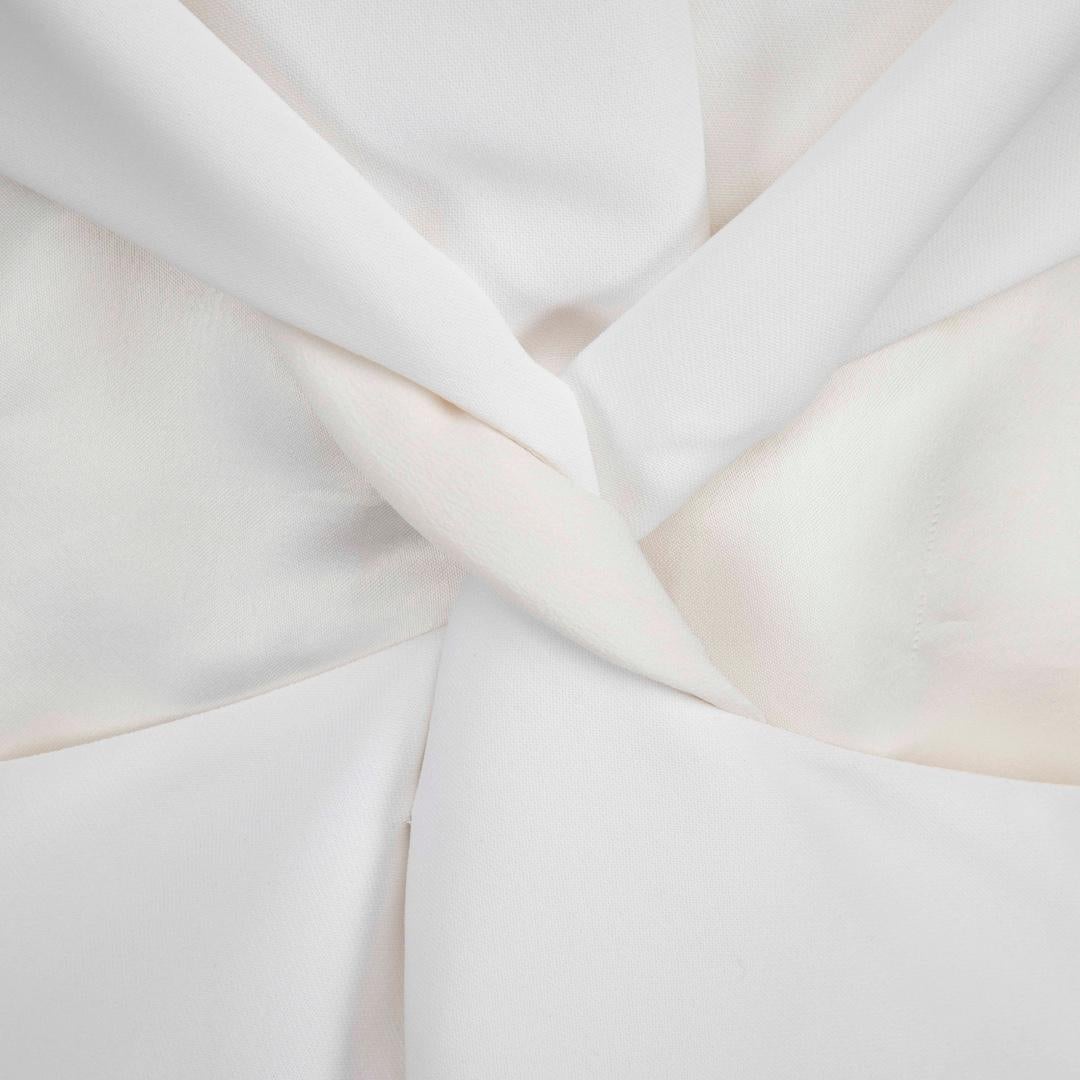 Victoria Beckham White Twisted Cut Out Dress Size XS In Good Condition For Sale In London, GB