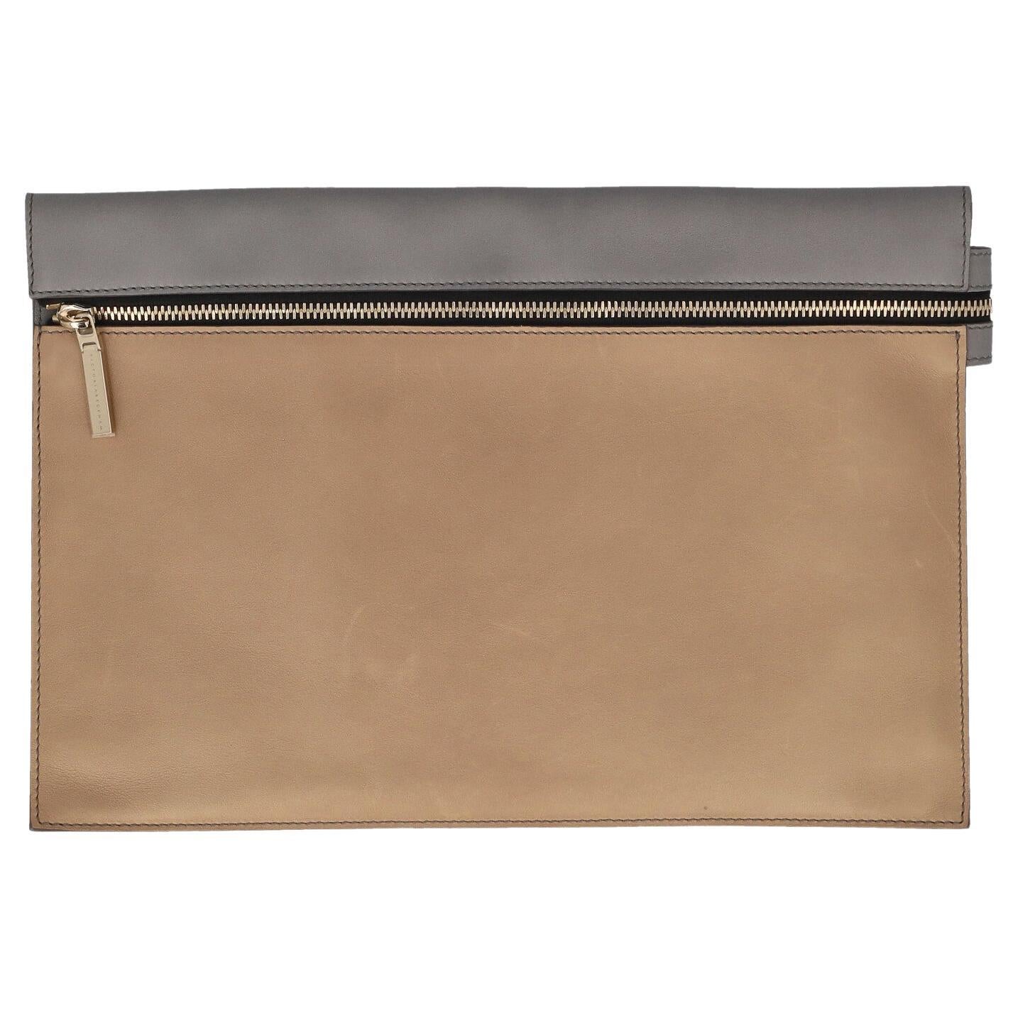 Victoria Beckham Women Handbags Beige, Grey Leather  For Sale