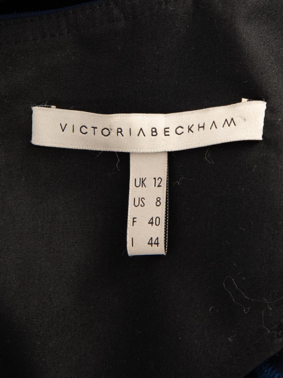 Victoria Beckham Women's Navy 3/4 Sleeves Midi Dress 1