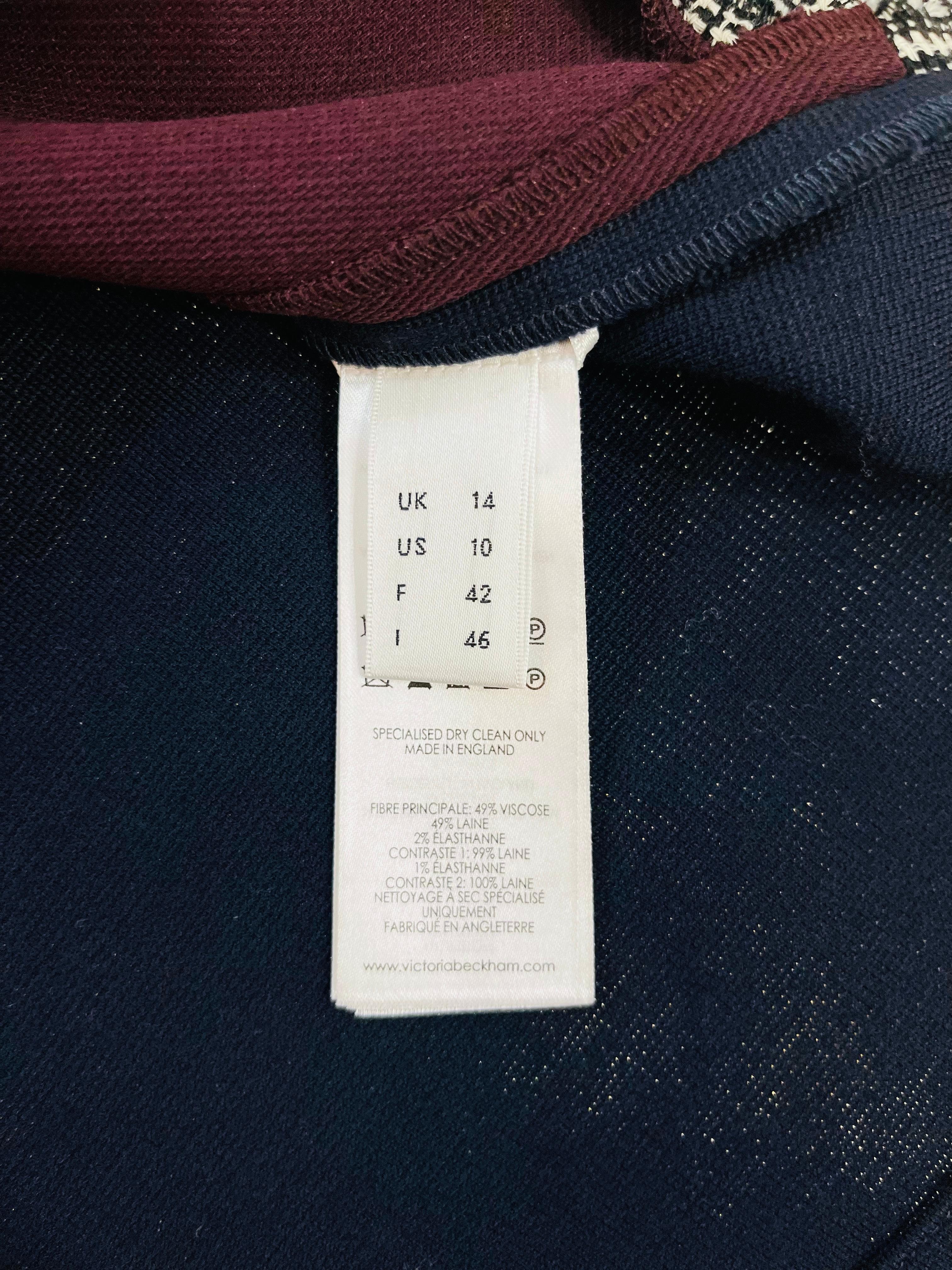 Victoria Beckham Wool Blend Panelled Top For Sale 1
