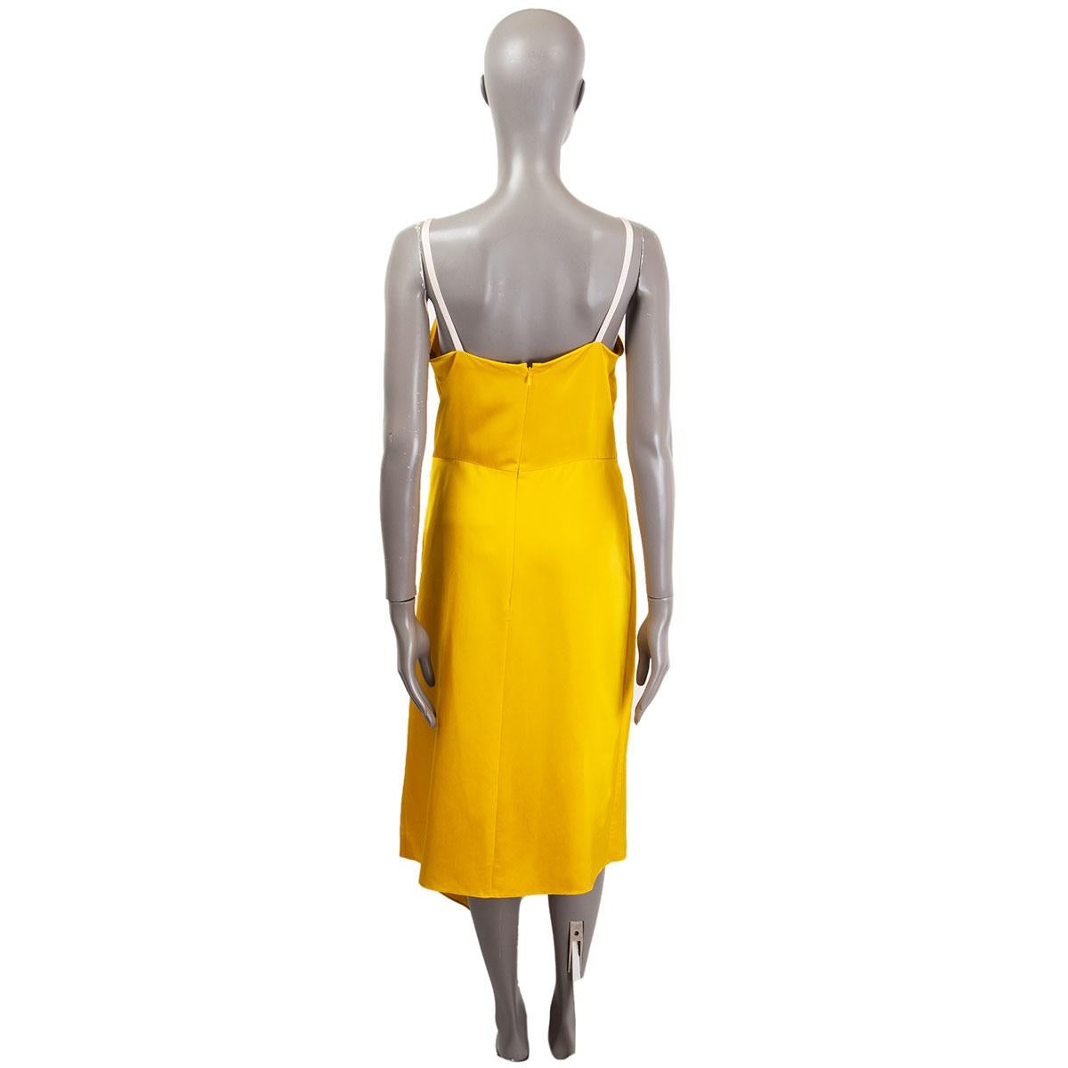 silk yellow dress