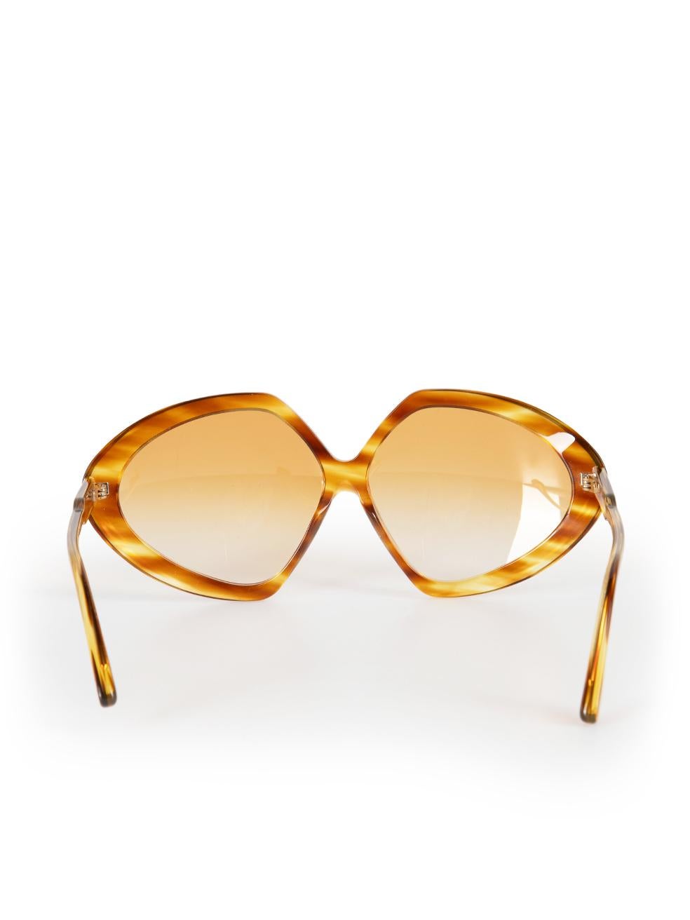 Women's Victoria Beckham Yellow Striped Butterfly Sunglasses