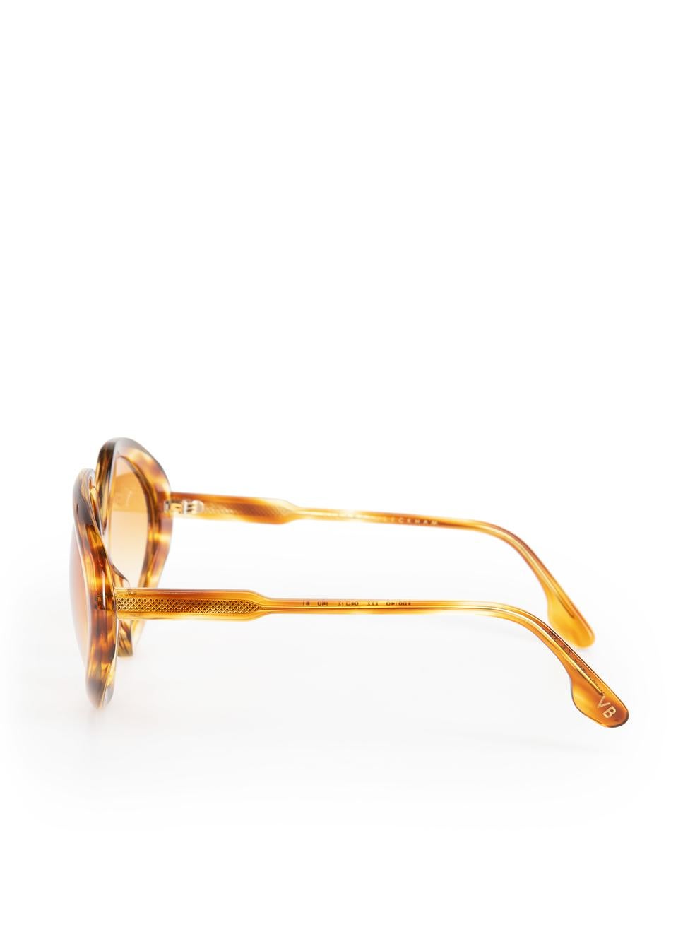 Victoria Beckham Yellow Striped Butterfly Sunglasses 1