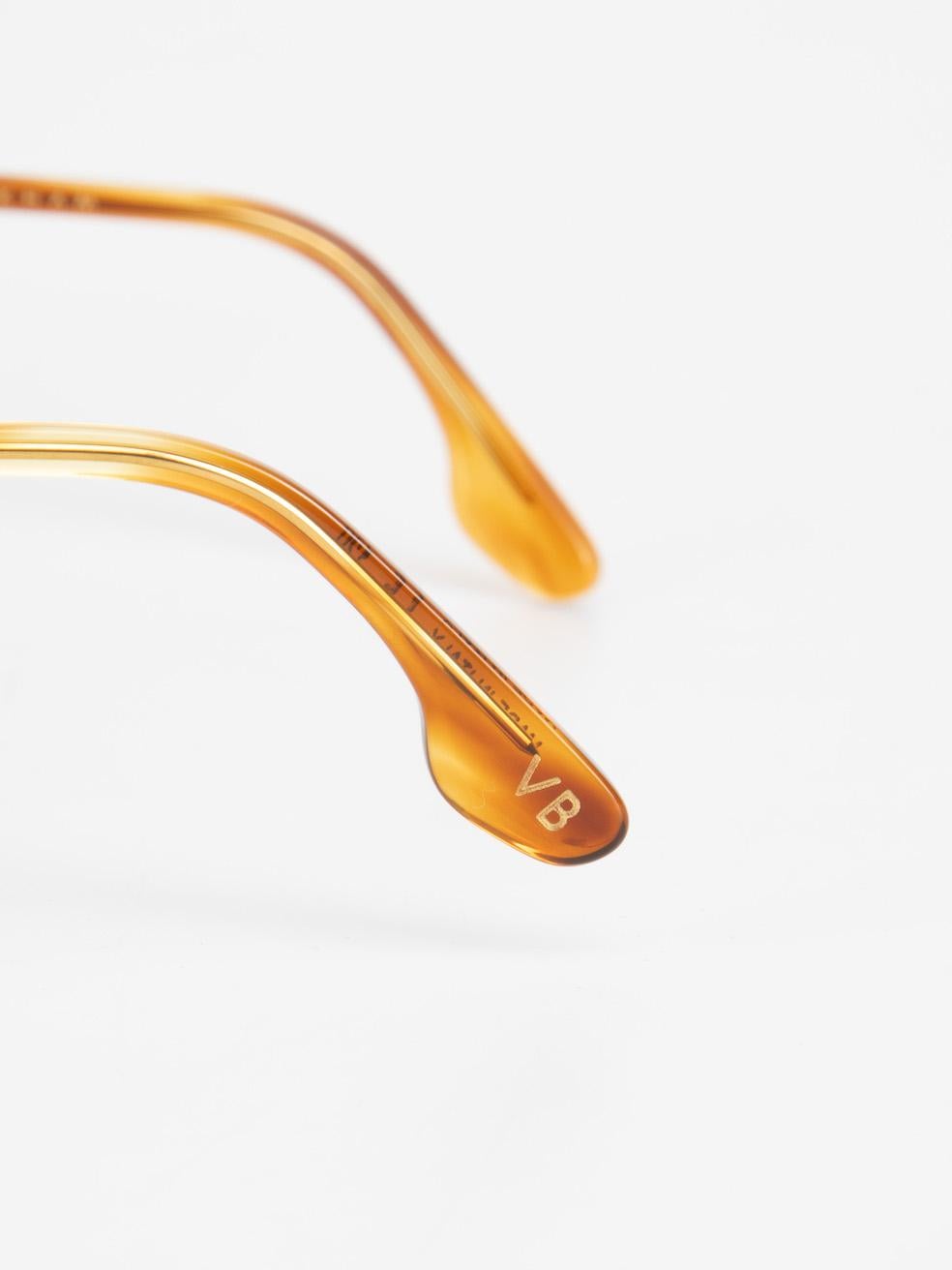 Victoria Beckham Yellow Striped Butterfly Sunglasses 2