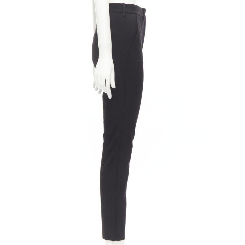 VICTORIA BEKHAM negro rígido estructurado tejido pesado pantalones pitillo UK10 M en Excelente Estado en Hong Kong, NT