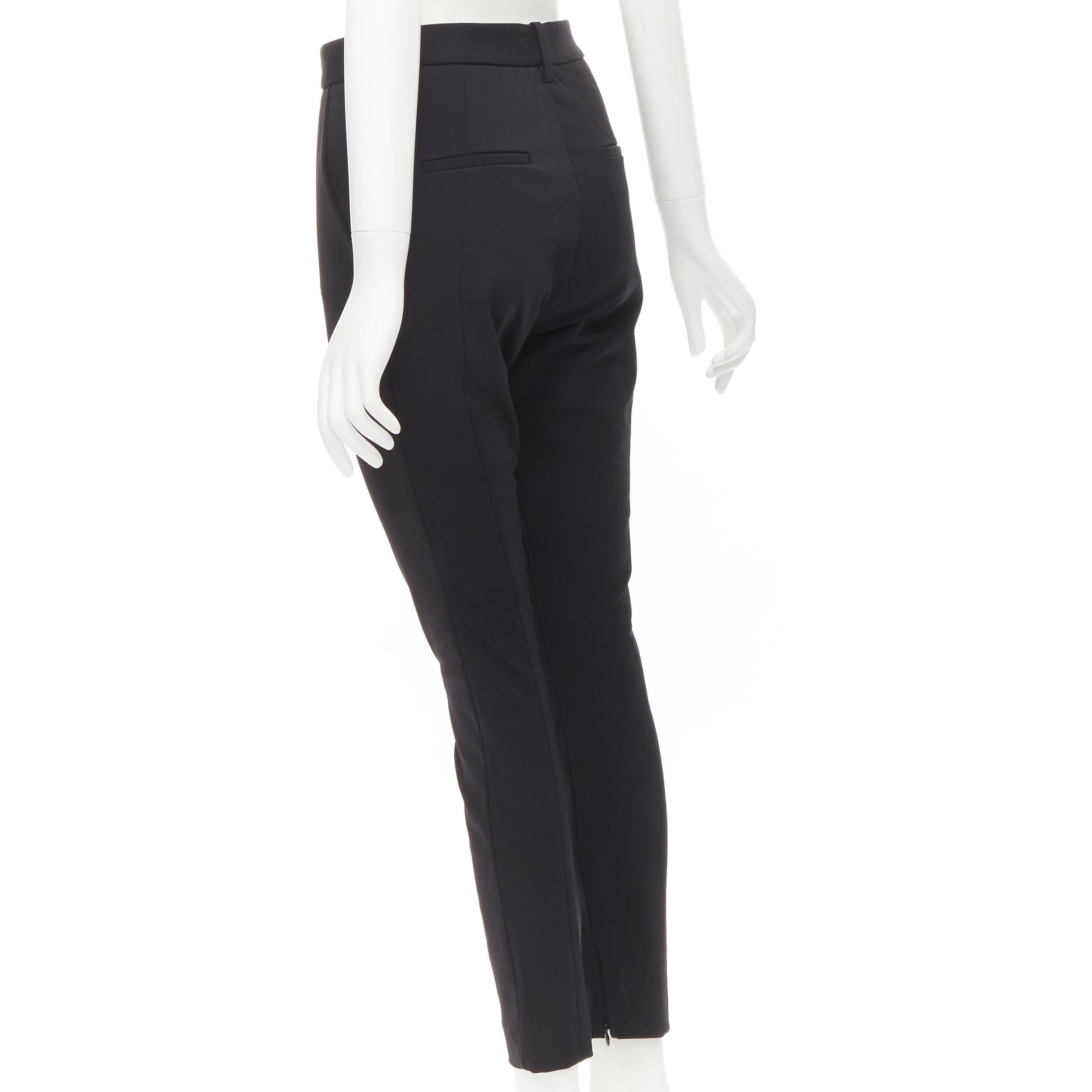Women's VICTORIA BEKHAM black stiff structured heavy fabric skinny pants UK10 M For Sale