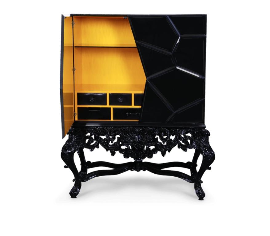 Modern Victoria Cabinet in Lacquered Wood and Glass by Boca do Lobo For Sale