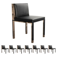 „Victoria“-Stuhl, achtteilig, Edelstahl, Bronze, handgefertigt, Istanbul