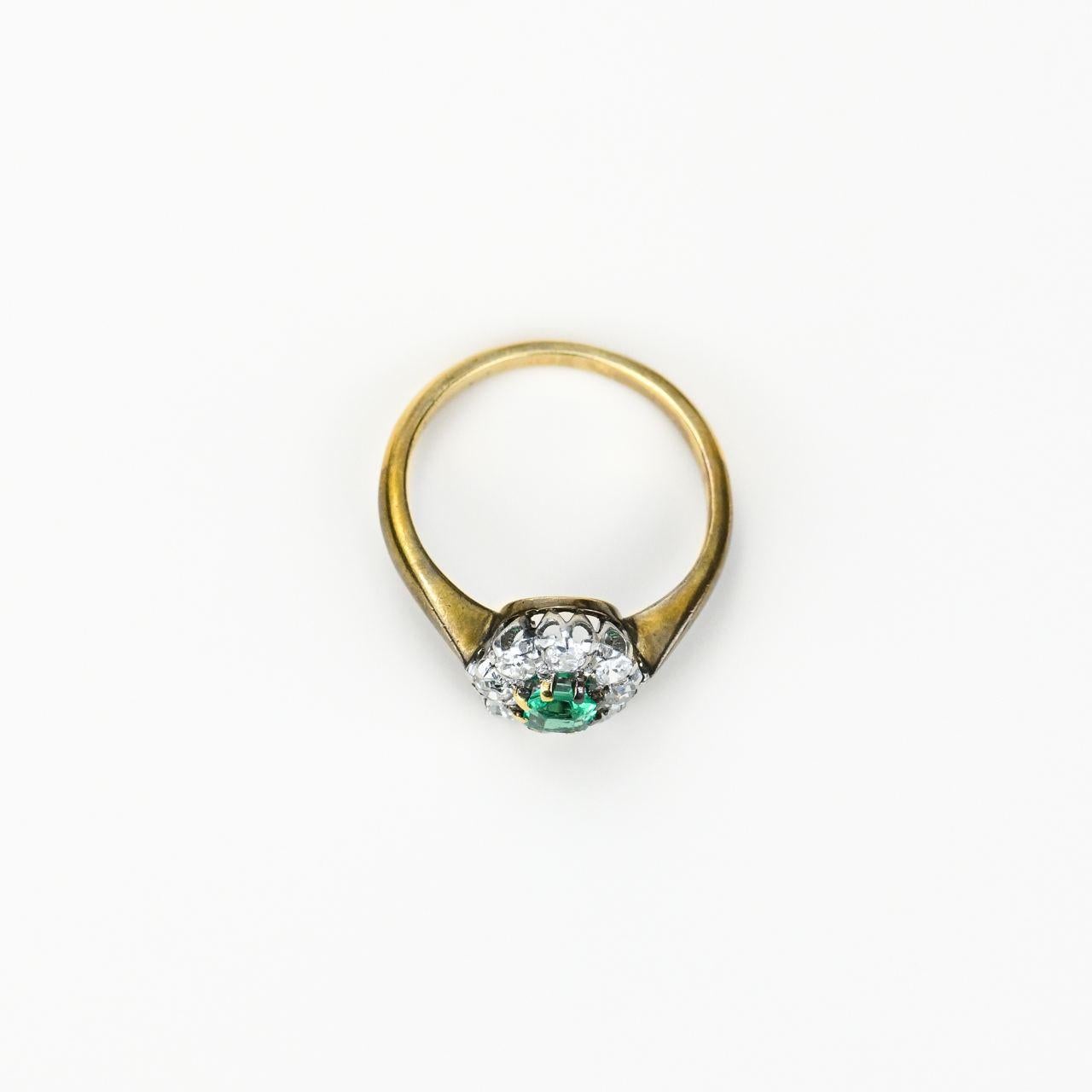 SKU         AT-1675
Date	Circa 1910
Brand	Unsigned
Date	circa 1880s
_________________________________________________
Metal	Yellow Gold
Emerald	approx 0.5 ct Minor oil ( GCS Report, Colombian)
Diamond	approx