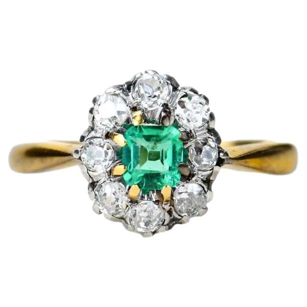 Victoria Colombian Emerald and Diamond Ring For Sale