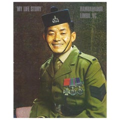 Il destinatario della Victoria Cross Rambahadur Limbu Documento autografo su carta