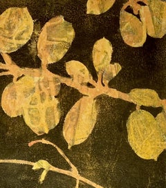 "Gold Climber" (2025) Abstract Figurative Encaustic Painting on Cradled Panel