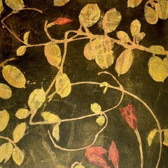 "Gold Climber" (2025) Abstract Figurative Encaustic Painting on Cradled Panel