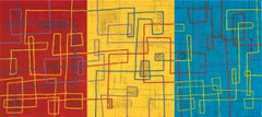 "Tríptico De Aquí a Allá" (2018) Por Victoria Eubanks, Encáustica sobre panel de abedul