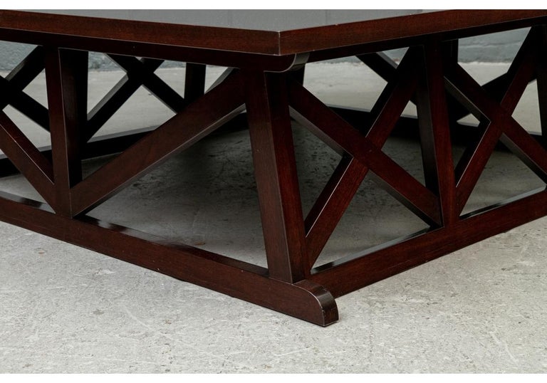 Victoria Hagen Large Mahogany Stuart Cocktail Table For Sale at 1stDibs