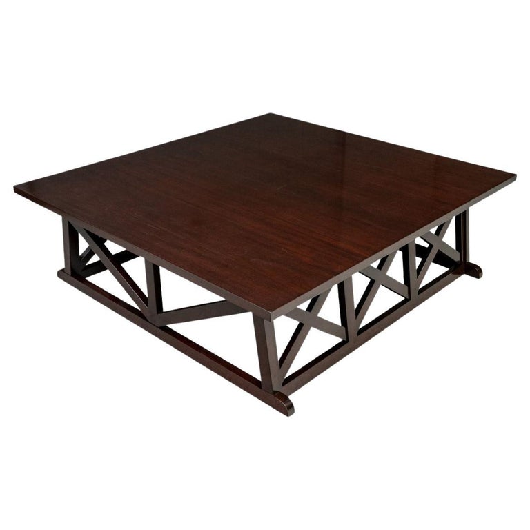 Victoria Hagen Large Mahogany Stuart Cocktail Table For Sale at 1stDibs