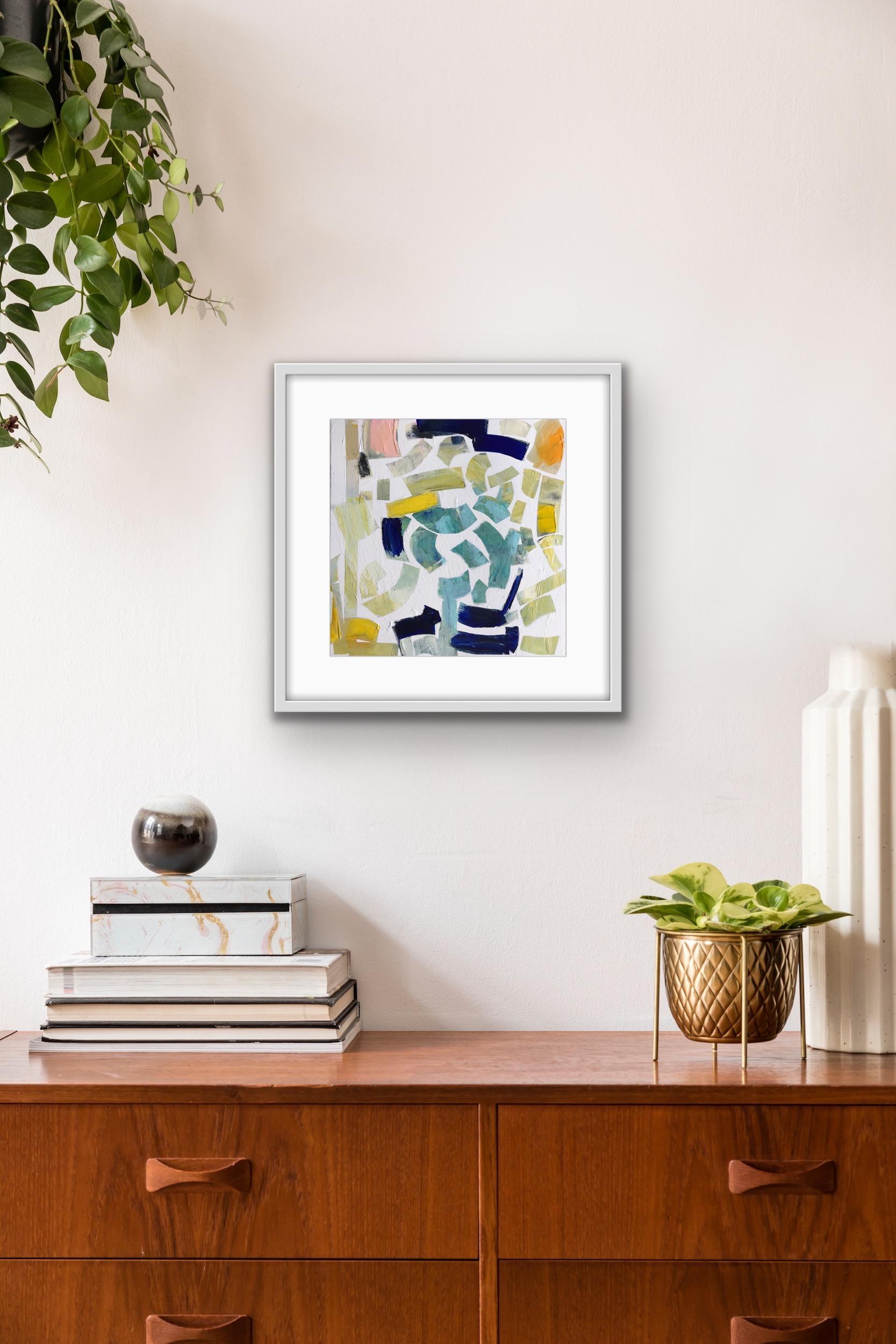Victoria Harrison, Spring Leaves, Original Abstract Modern Painting    - Beige Interior Painting by Victoria Harrison 