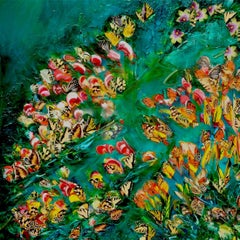 La pastillita de Alice, Técnica mixta sobre lienzo