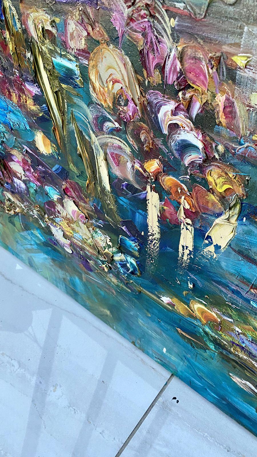 Il giorno in cui perdemmo il treno, Pittura, Olio su tela - Painting Moderno di Victoria Horkan