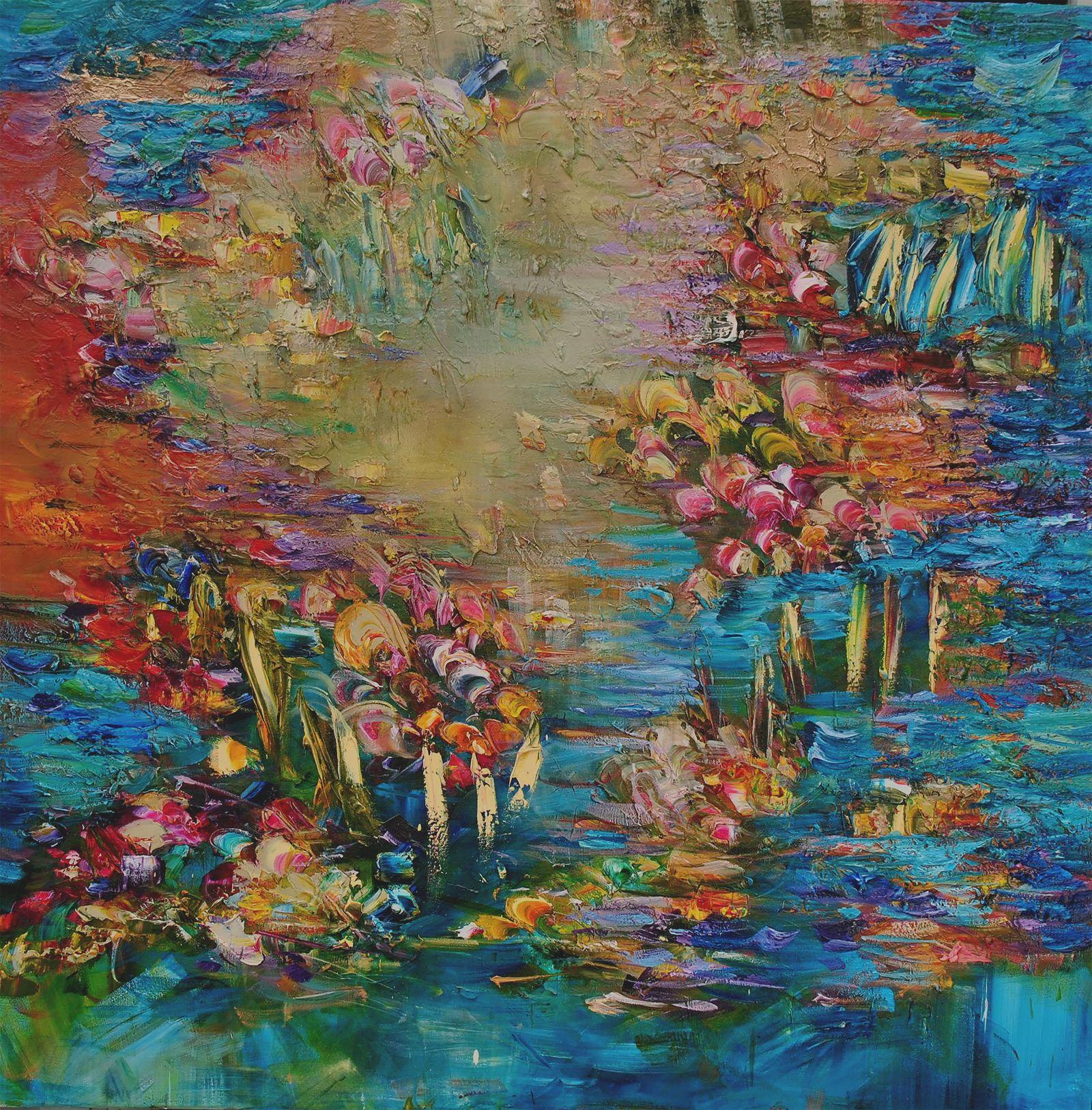 Il giorno in cui perdemmo il treno, Pittura, Olio su tela - Painting di Victoria Horkan