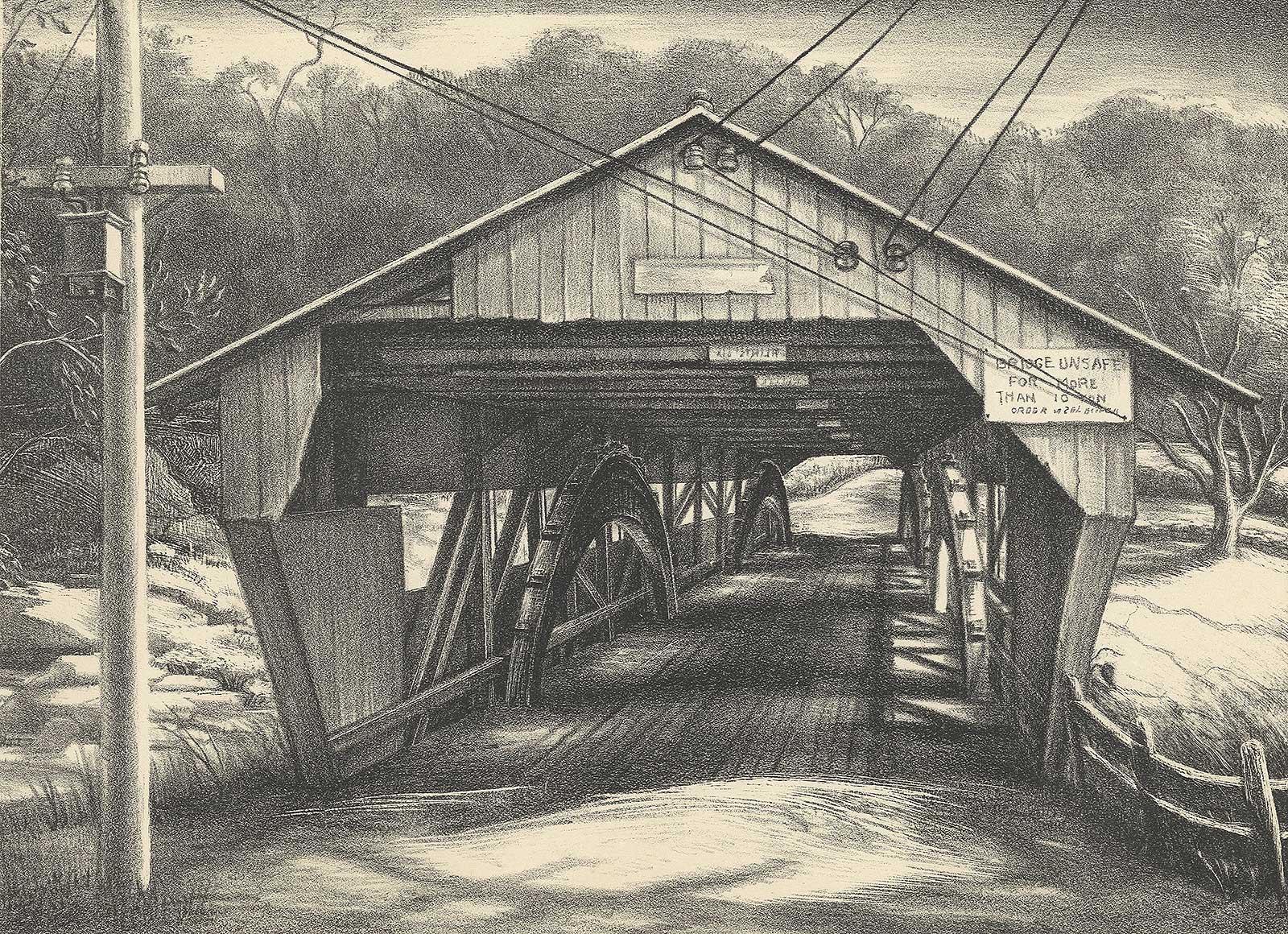 Victoria Hutson Huntley Print - Covered Bridge (Vermont)