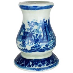 Porte-épingles à chapeau en faux bleu de Victoria Ironstone Staffordshire Transfer ware