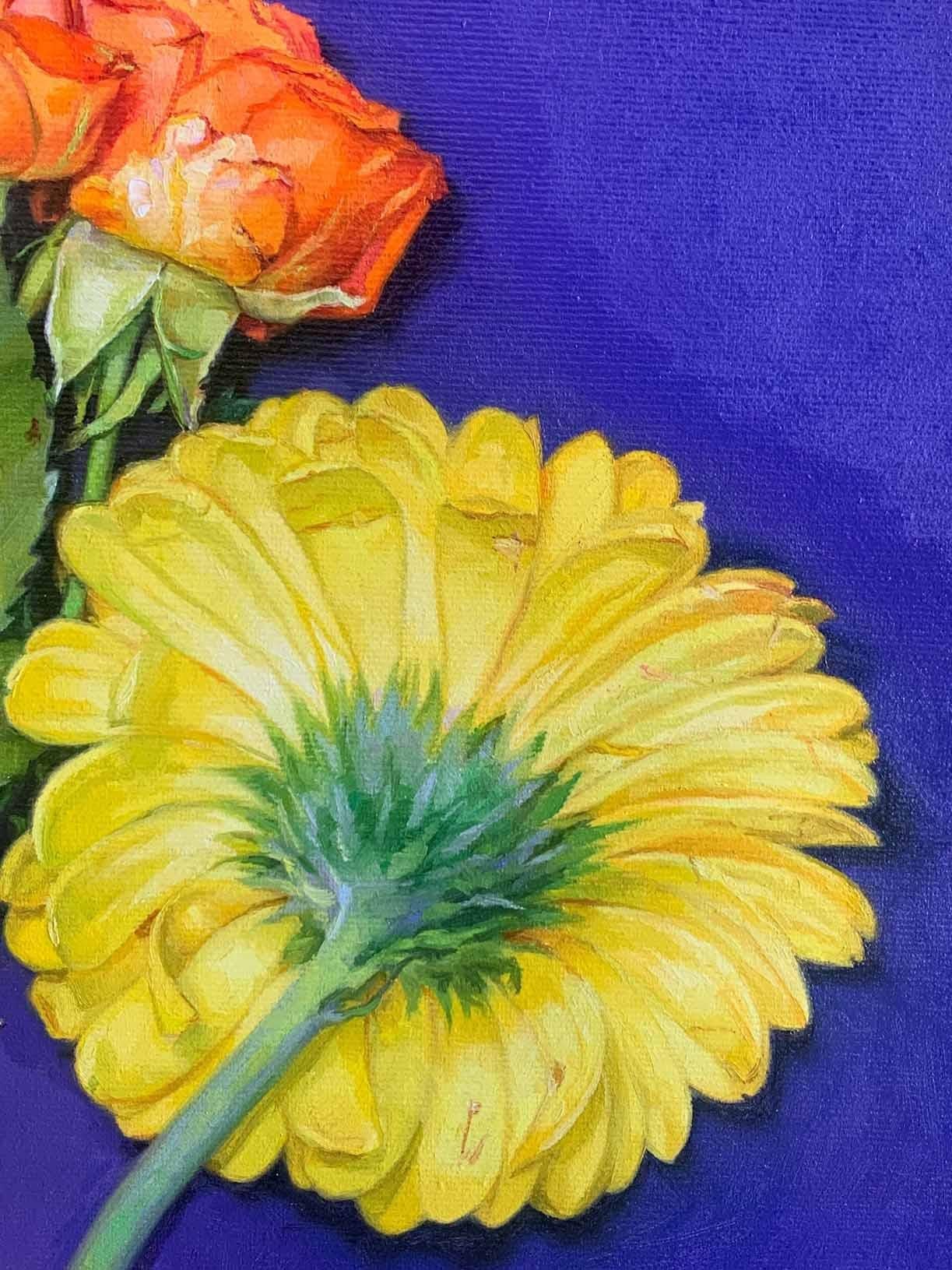 Sommerblumen – Painting von Victoria Kalaichi