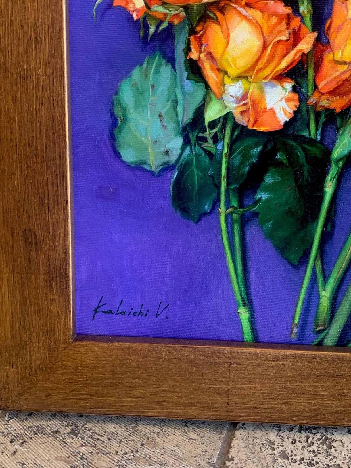Summer Flowers - Realist Painting by Victoria Kalaichi