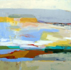 A Cloud Above, abstraktes Landschaftsgemälde, Gemälde, Acryl auf Leinwand