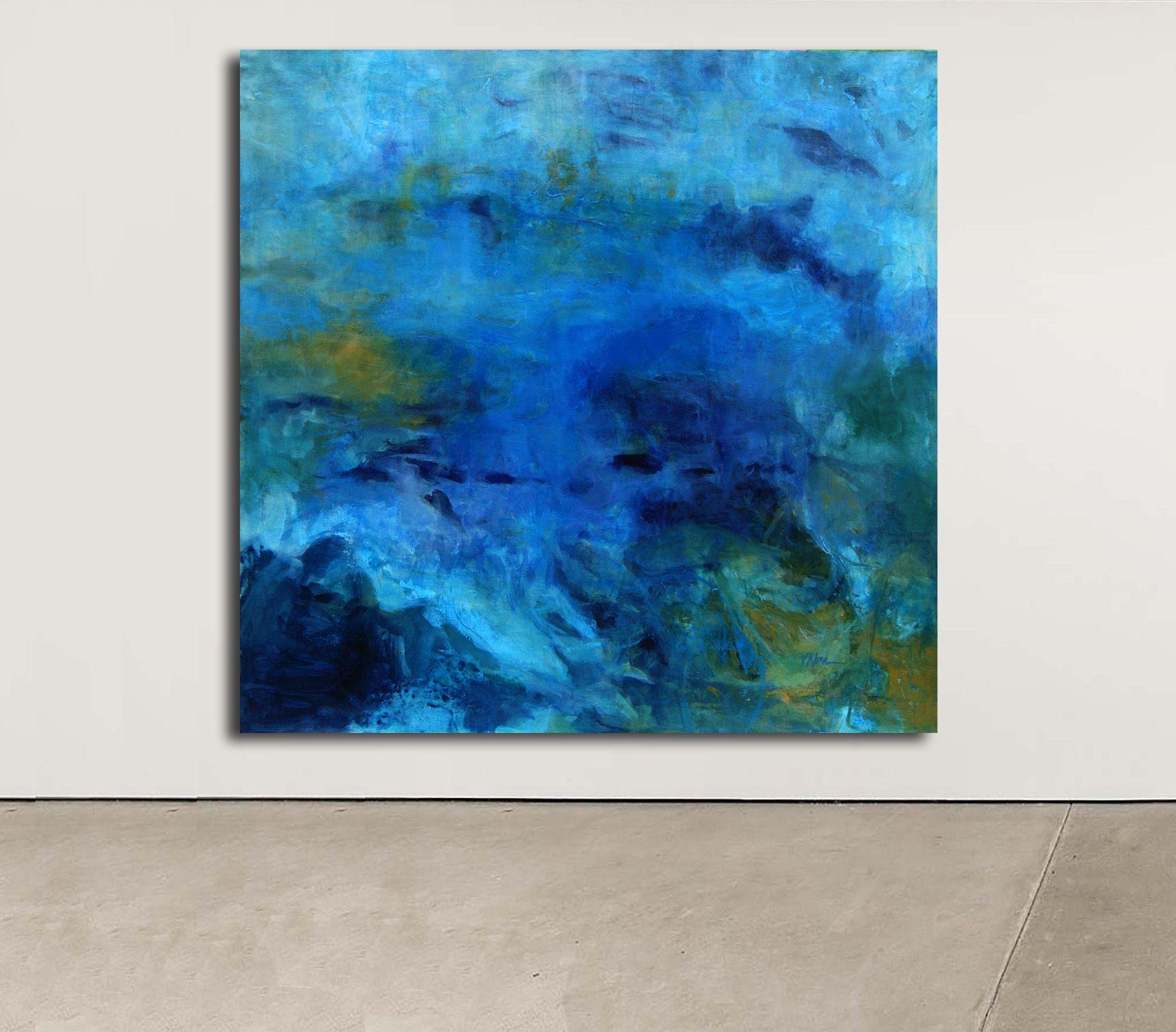Down Under - Large 50 x 54 - Ocean Abstract, Painting, Acrylic on Canvas For Sale 2