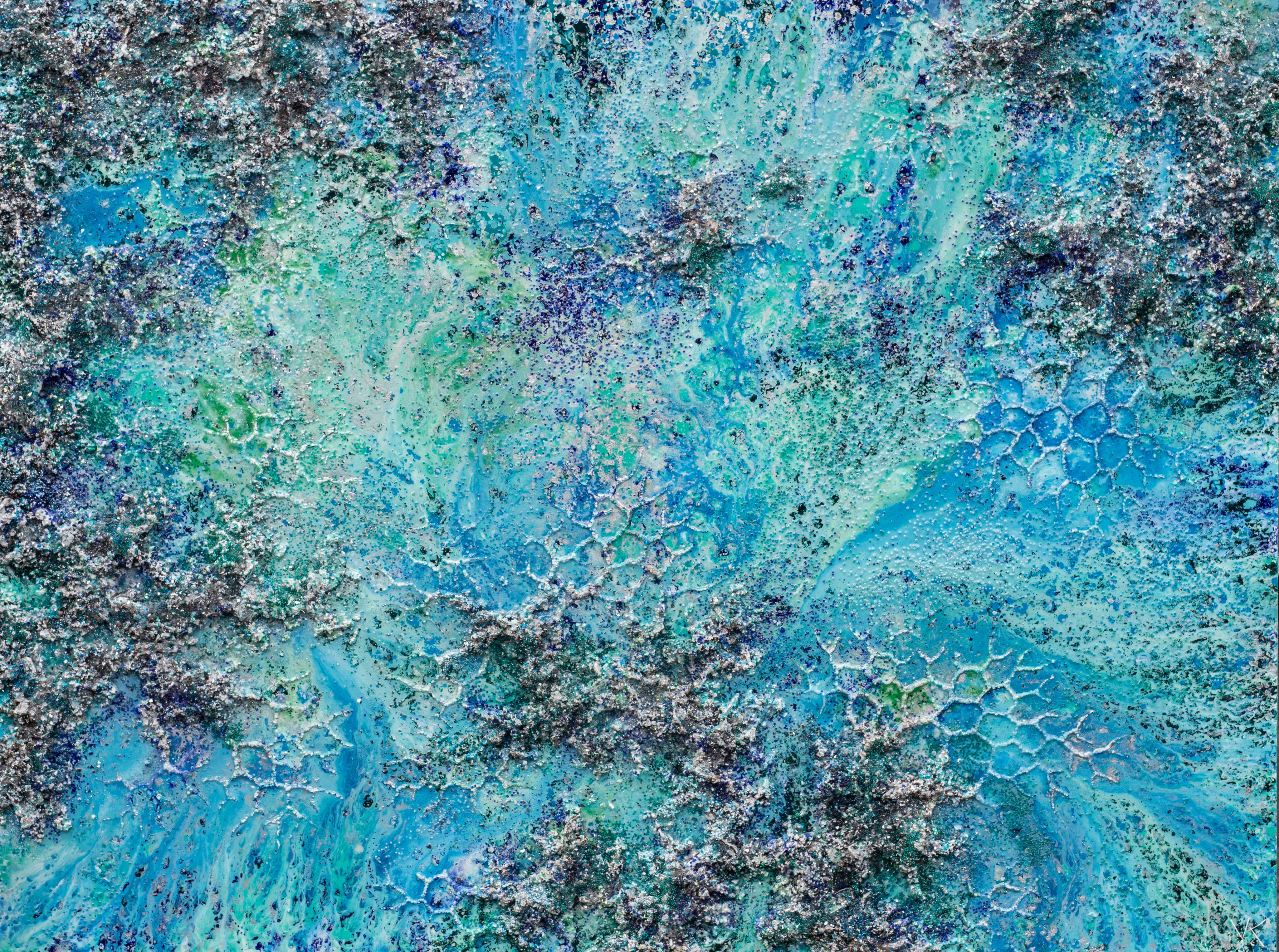 Eearth-XV, tecnica mista su tela - Mixed Media Art di Victoria Kovalenchikova
