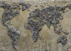 Mixed Media auf Leinwand "Die Welt-XXV"