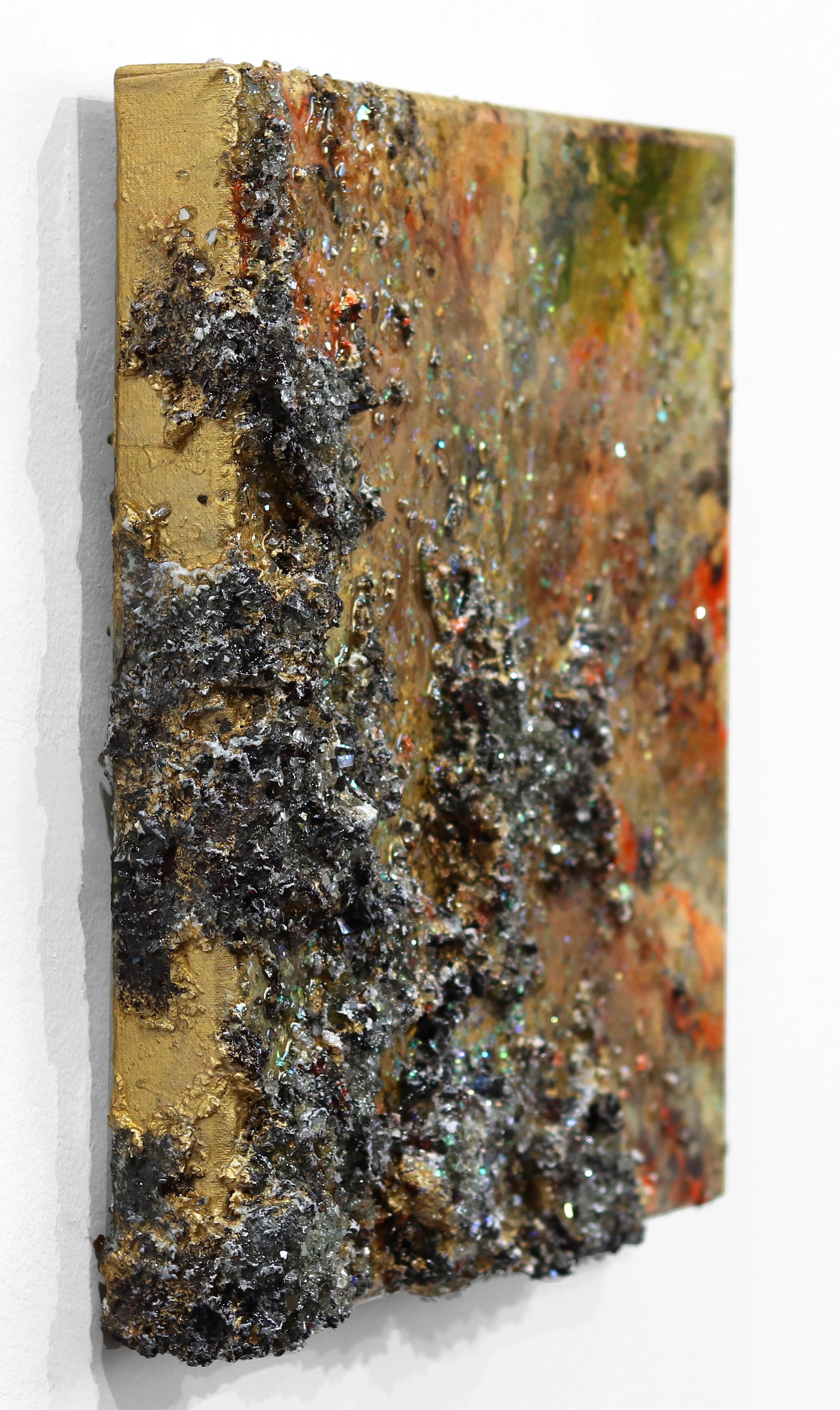 The Earth XIX-3   -  Mixed Media Textural 3-D Abstract Landscape Artwork  For Sale 1