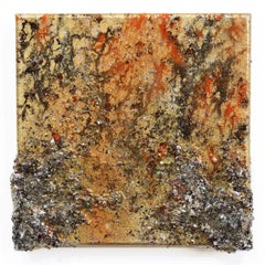 The Earth XXII-2  -  Mixed Media Textural 3-D Abstract Landscape Artwork 