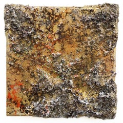 Used The Earth XXII - 4   -  Mixed Media Textural 3-D Abstract Landscape Artwork 