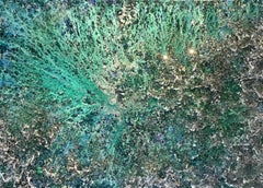 The Earth xxvIII abstract textured mixed media landscape painting